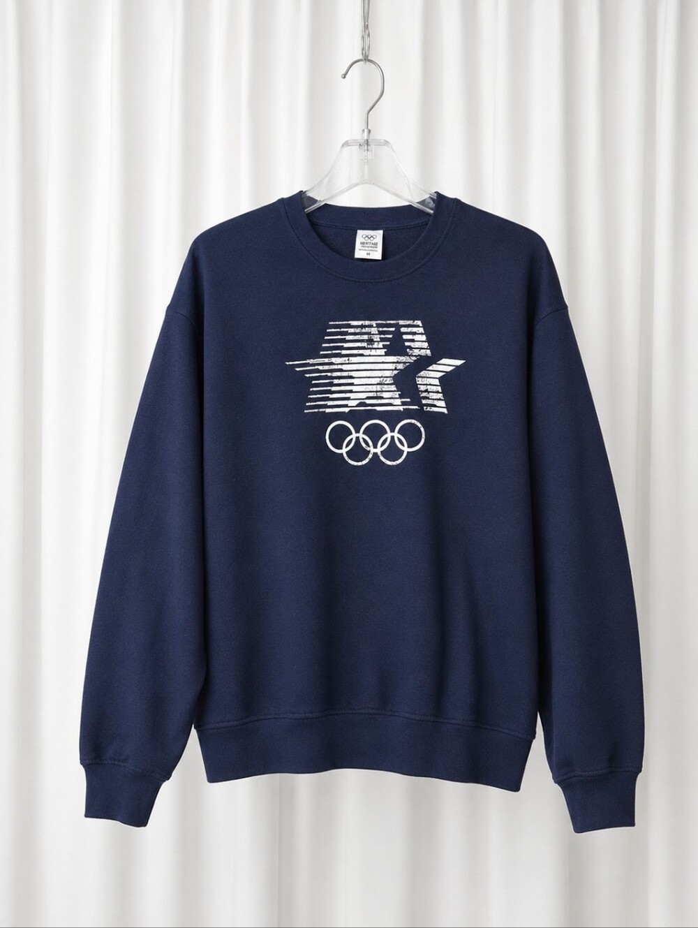 Heritage Star in Motion LA 1984 Retro Olympic Navy Blue Graphic Sweatshirt